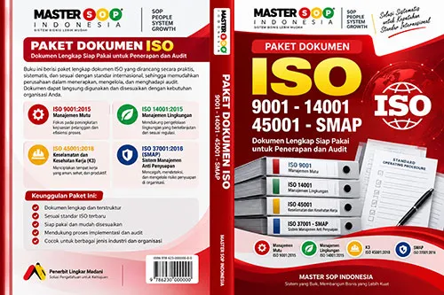 PAKET ISO - MANAJEMEN MUTU (9001:2015) K3 (14001:2015) LINGKUNGAN (45001:2018) ISO 37001 SMAP