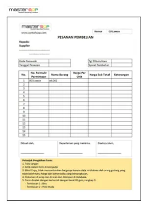 Contoh SOP Permbelian - Purchasing