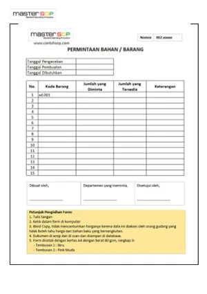Contoh SOP Permbelian - Purchasing